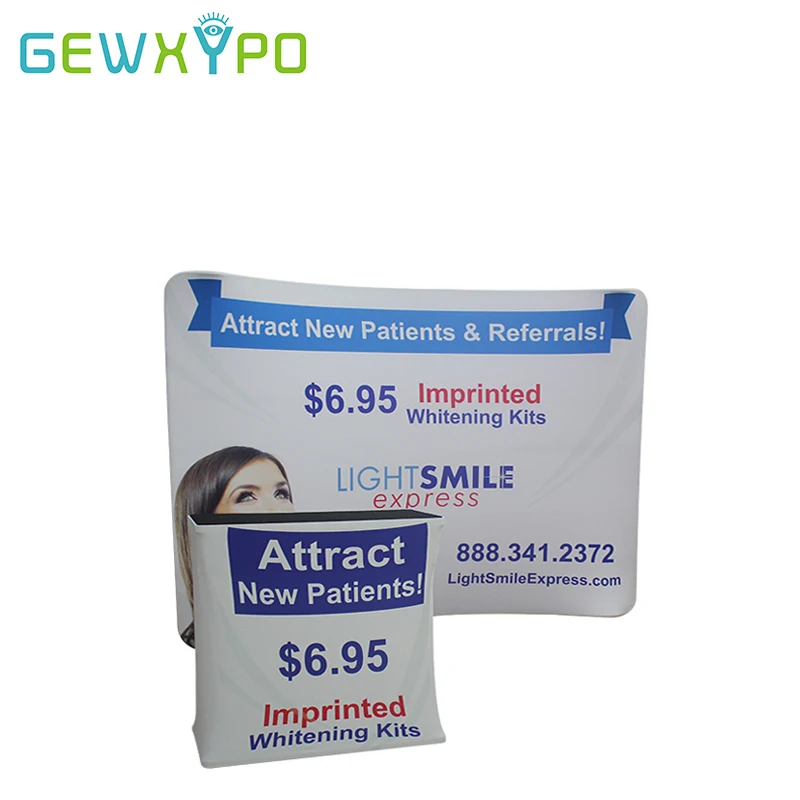 Trade Show Events 10ft 7 5ft Portable Curved Tension Fabric Banner