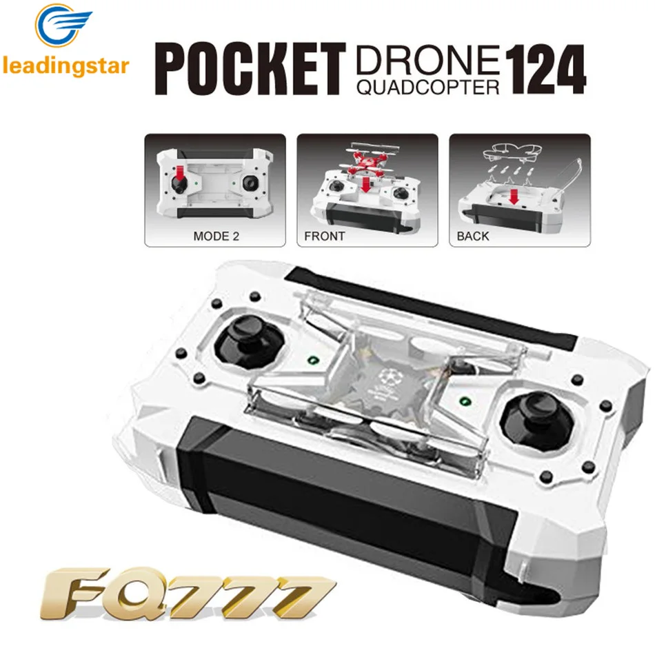 LeadingStar Mini Drone 4 Colors Small Pocket Drone FQ777-124 2.4G 6-Axis Gyro 4CH Headless One Key Return RTF RC Quadcopter