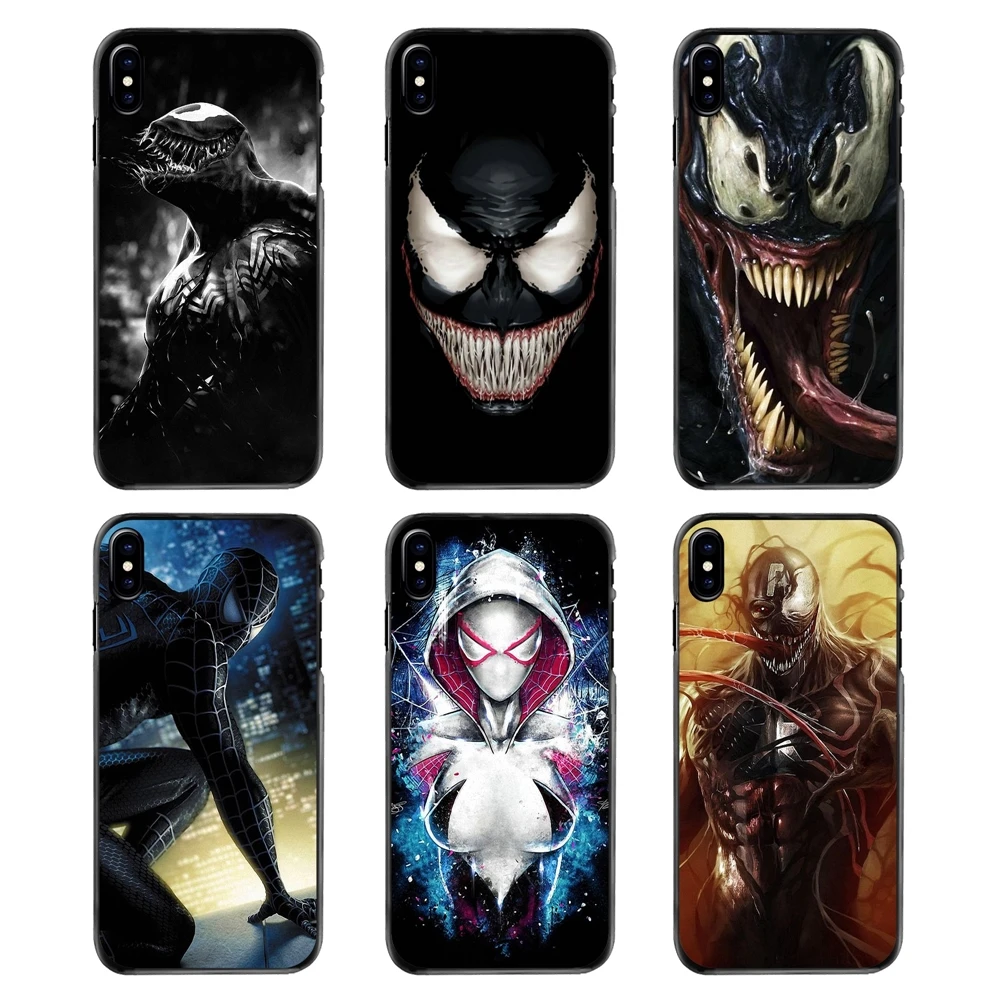 Marvel Spiderman Black Suit Villain Venom Symbol For Samsung Galaxy A3 A5 A7 A8 J1 J2 J3 J5 J7 Prime 2015 2016 2017 Phone Covers |