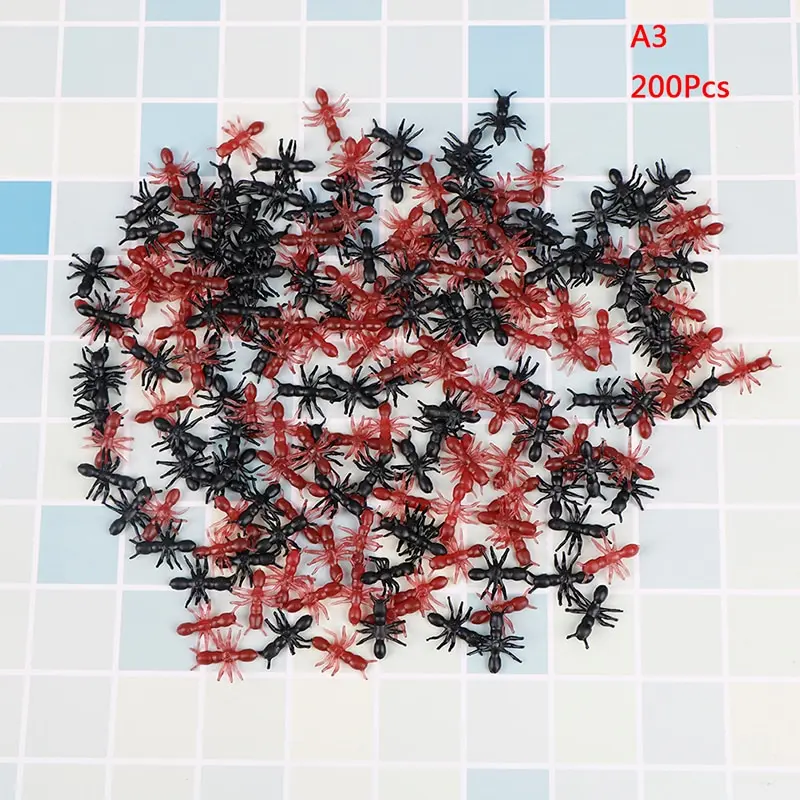 50/100/200Pcs Simulation Ants Plastic Realistic Ants Pranks Joking Toys Halloween Stimulating Toys
