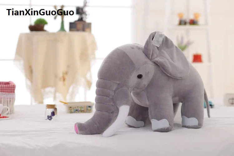 large 70cm standing elephant plush toy  cartoon gray elephant soft doll throw pillow birthday gift s0183