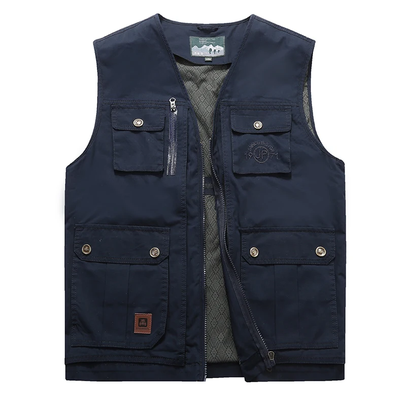Plus size 9XL brand AFS JEEP military vest pockets cotton waistcoat