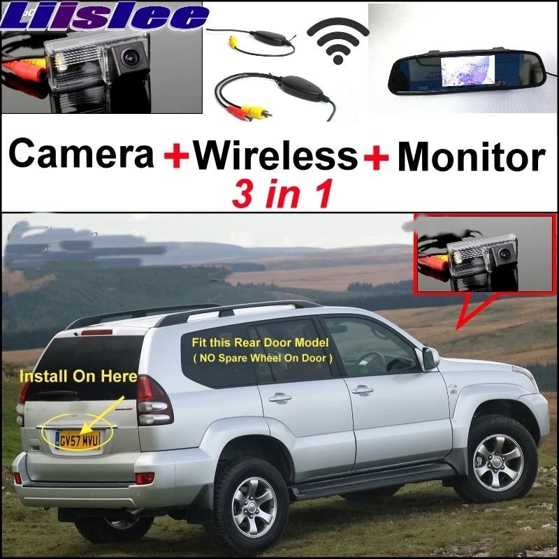 Liislee Special Camera + Wireless Receiver + Mirror Monitor Parking System For TOYOTA Land Cruiser LC 120 LC120 Prado 2002~2009