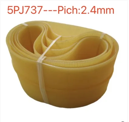 

2PCS/LOT 5PJ737 Pitch:2.4mm PU Ribbed Belt Transmission belt