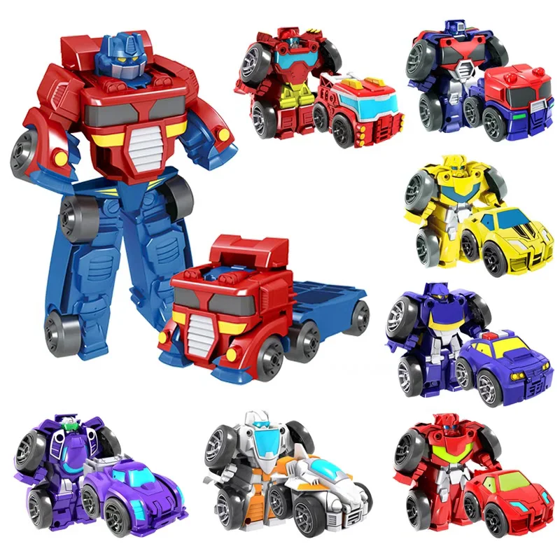 MYHOESWD Pull Back Car Transformation Robots Car Sports Vehicle Model Robots Toys Cool Deformation Toy Kids Toys Gifts For Boys