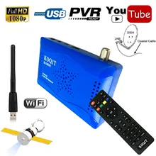 Dual USB мини Размеры DVB-S2 HD цифровой спутниковый ресивер Поддержка Wi-Fi CCcam Newcam Мощность Vu YouTube ТВ-приставки + HDMI AV кабель
