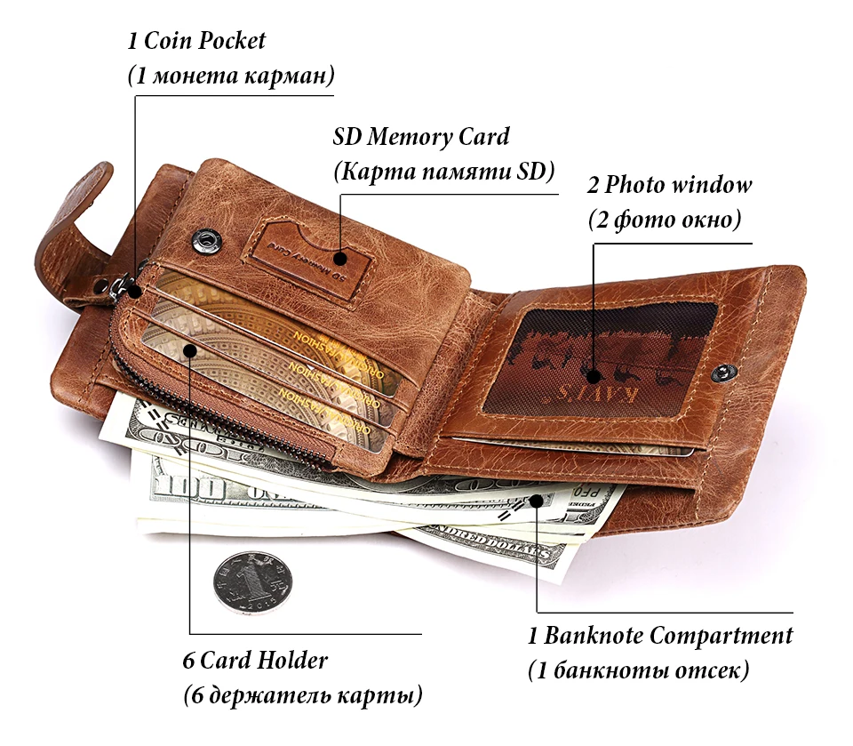 KAVIS гравировка Crazy Horse из натуральной кожи кошелек Для мужчин портмоне бумажник, кошелек Portomonee портфель небольшой держатель для карт Perse