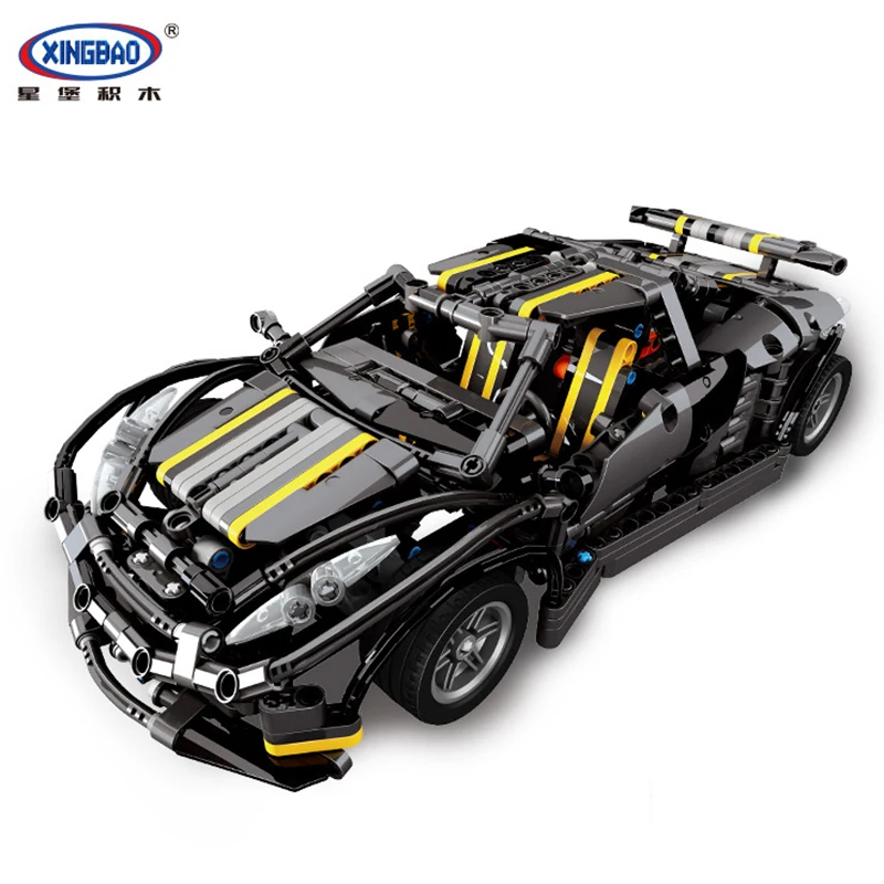 XingBao 07002 Creative Technic Car Series 1177Pcs The Balisong Supercar Set Building Blocks Bricks Compatible Legoings Technic