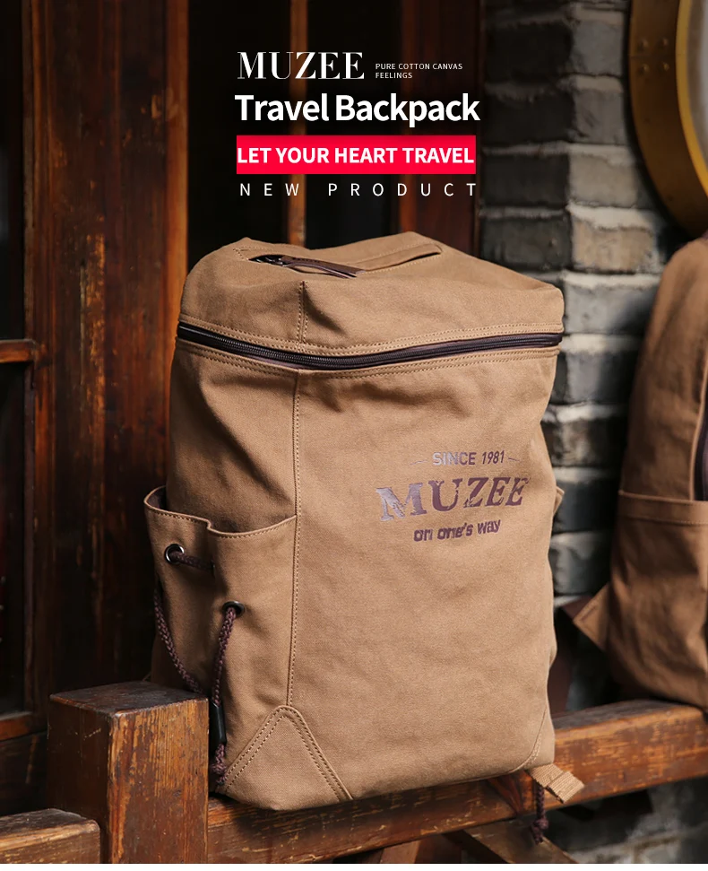 Muzee, мужской рюкзак, брезентовый Рюкзак, сумки для колледжа, студентов, сумка для книг, большая емкость, модный рюкзак для путешествий, мужской рюкзак Mochila