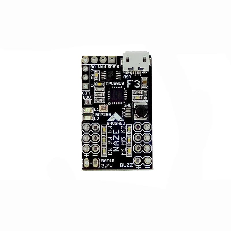 1 шт. 1S STM32 F3 FC BF прошивка матовая плата управления полетом Naze для FPV квадрокоптера