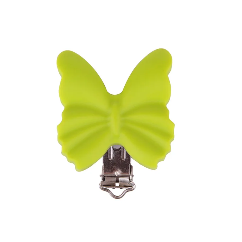 Красивый в форме бабочки клипсы для соски мини разноцветный силиконовый металлическая заклепка для соски аксессуары для малышей