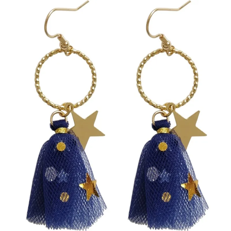 

Lovely New Designs Jewelry Twist Circle Skirt Star Earrings For Women