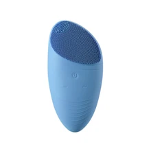 Очищающая щетка для лица, звуковая вибрация, Электрический Водонепроницаемый массажный мини очиститель для лица, силиконовая Глубокая чистка пор