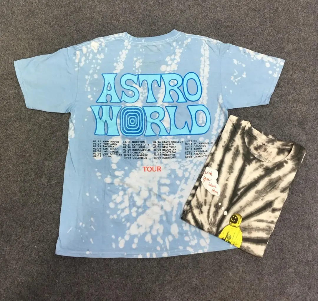 Трэвиса Скотта Astroworld, футболка, высокое качество, 1:1 хлопок, ASTROWORLD, футболка для мужчин и женщин, уличная одежда, хип-хоп, Astroworld, футболка, топ, футболка