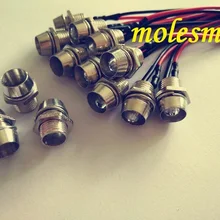 5 шт. 5 мм 12 В DC Предварительно проводной воды ясный LED+ хром Рамка держатель свет лампы цвет красный, желтый синий зеленый белый Orange УФ розовый теплый белый