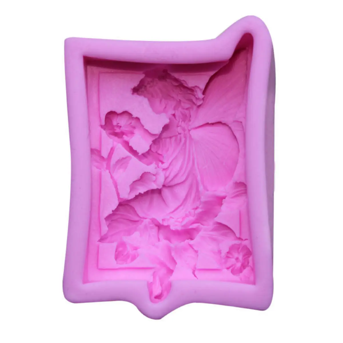 Silicone Angel Elf Soap Mould Fondant Flower Chocolate Cake Decor Mold Mould