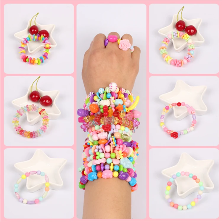 Cena Dzieci kreatywne DIY koraliki zabawki z cały zestaw akcesoriów dzieci dziewczyny rękodzieło craft edukacyjne zabawki na prezenty i prezenty