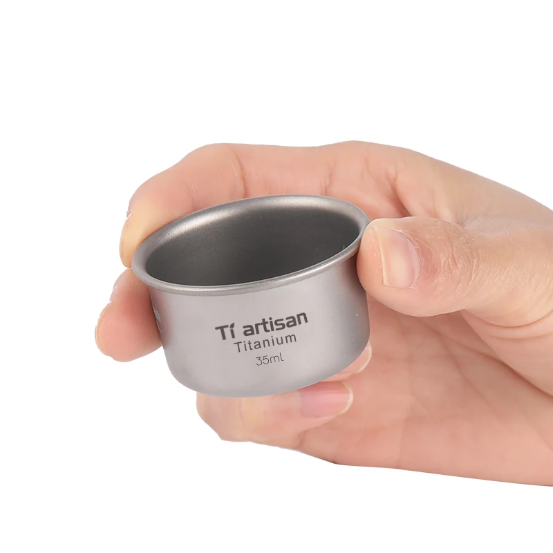 Титановая чайная чашка Tiartisan 35 мл кофейная кружка Ультралегкая карманная мини