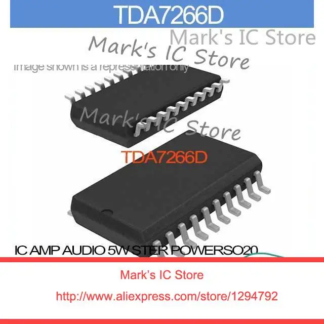TDA7266D IC AMP AUDIO 5W STER POWERSO20 TDA7266 7266 TDA72 7266D TDA7 ...