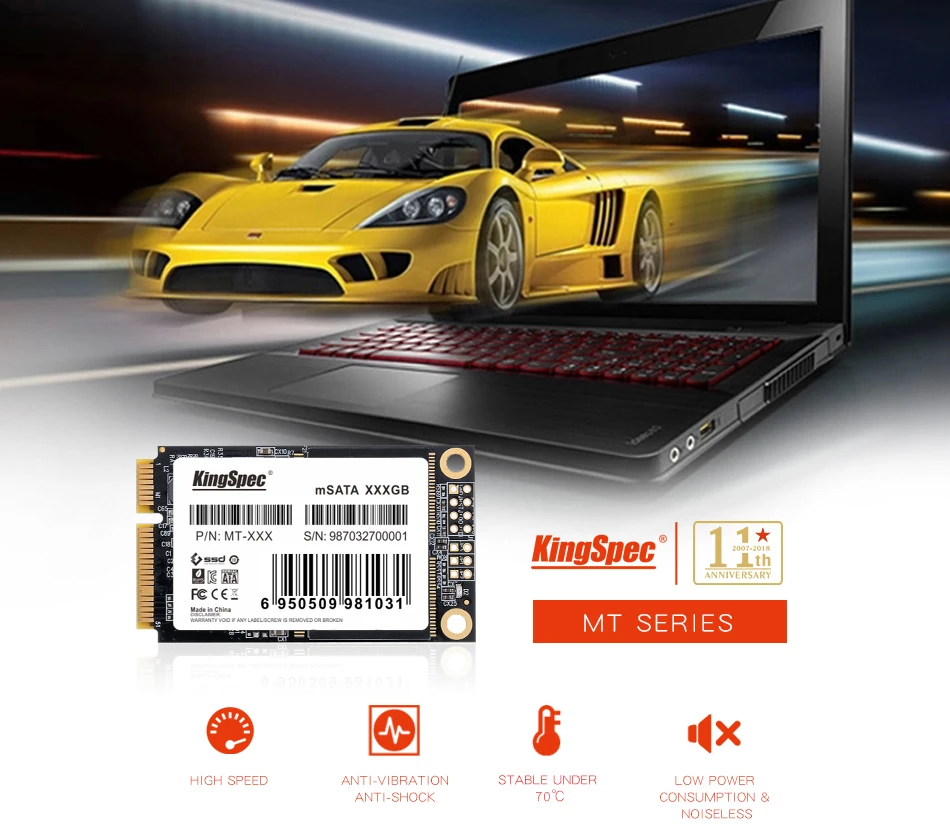 KingSpec SATA3 mSATA 60 Гб 64 Гб SSD для планшетных ПК/Ультра книг/ноутбуков mSATA Mini PCI Express Card 6 ГБ/сек. Msata SSD