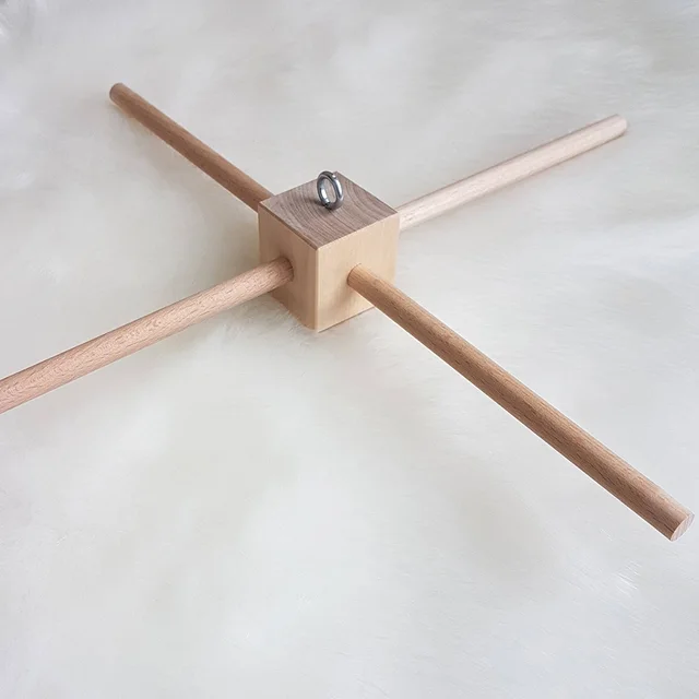 Set of 8 Wood Baby Mobile Hanger Baby Crib Mobile Hanger Frame Mobile DIY Baby Mobile Holder In Natural Wood Crib bell 1
