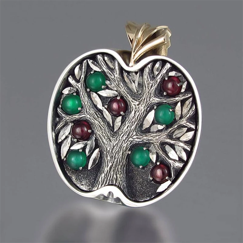 

CANNER Personalized Necklace Women Natural Stone Statement Necklace Long Chain Fruit Necklace Tree Of Life Jewelry Collier 2019