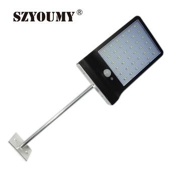 

SZYOUMY Black White Shell Solar Gutter Lights Wall Sconces With Aluminum Pole Outdoor Motion Sensor Detector Light+4 Light mode