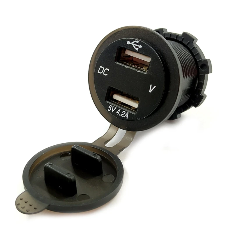 5V 4.2A двойной зарядное устройство usb светодиодный вольтметр Панель розетка для мотоцикла ATV лодки