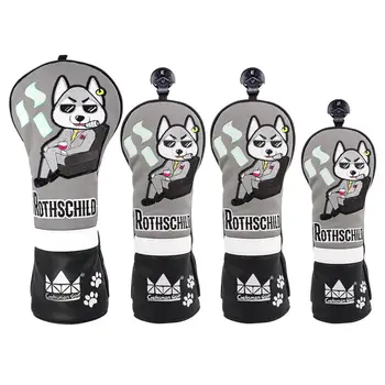 

Craftsman Golf Husky Club Head Cover Set Driver Fairway Hybrid Wood Protector Case w/# Tag FREE SHIPPING