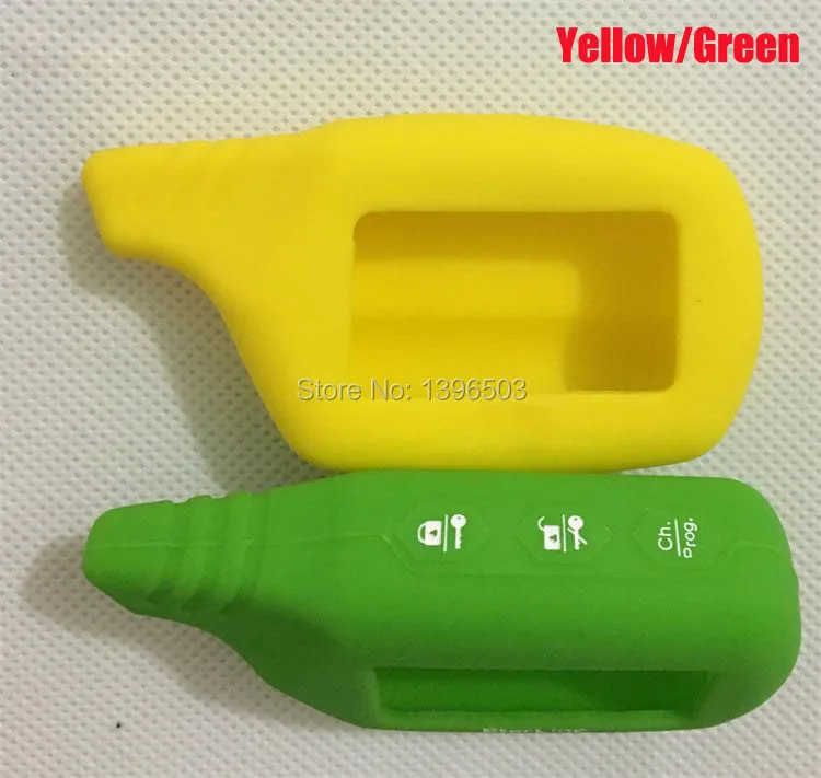 

Wholesale Silicone Keychain Case for Russian 2 Way Car Alarm LCD Remote Control Key Chain Fob Starline B9/B91/B6/B61/A91/A61/V7