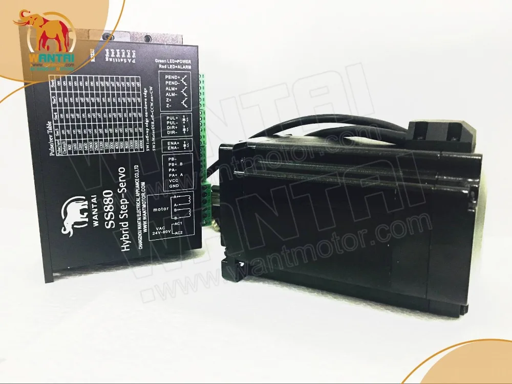 Шаговый двигатель с замкнутым контуром Nema 34 9 нм 6 А и серводвигатель SS880 + кабели 3