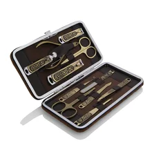 Маникюрные педикюрные инструменты зеленые бронзовые кусачки для стрижки ногтей набор из нержавеющей стали инструменты для ухода за красотой TY99