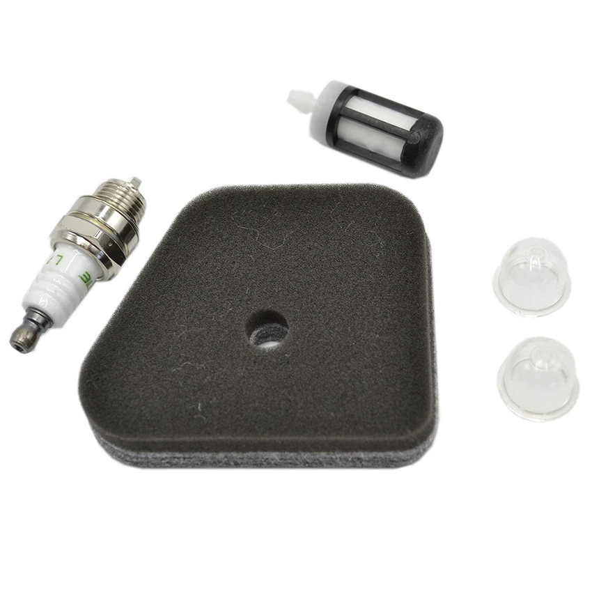Air Fuel Filter Spark Plug Primer Bulb For Stihl FS38 FS45 FS46 FS55