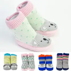 Новорожденный ребенок Впервые Walkers обувь для малышей Мягкая подошва против скольжения детские обувь детская обувь для мальчиков и девочек