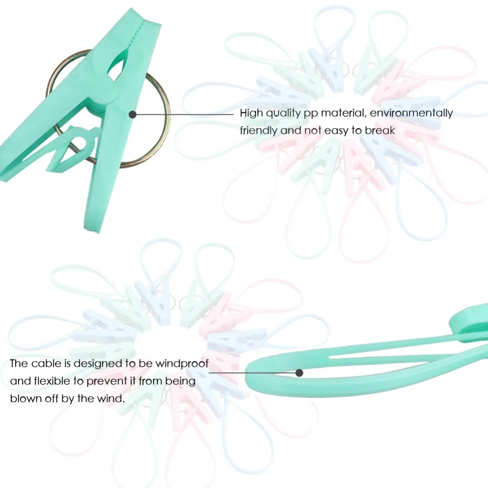 12 шт./лот пластиковые прищепки для одежды вешалка для одежды клипы ветрозащитный бюстгальтер, нижнее белье носки сушилка прищепка для дома Применение
