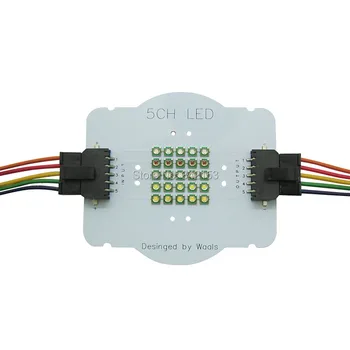 

Customize 5 Channel 25Leds Cree XPE XP-E2 RGBWW Led Emitter Lamp Lights Red Green Blue White Warm White With Connectors Wires