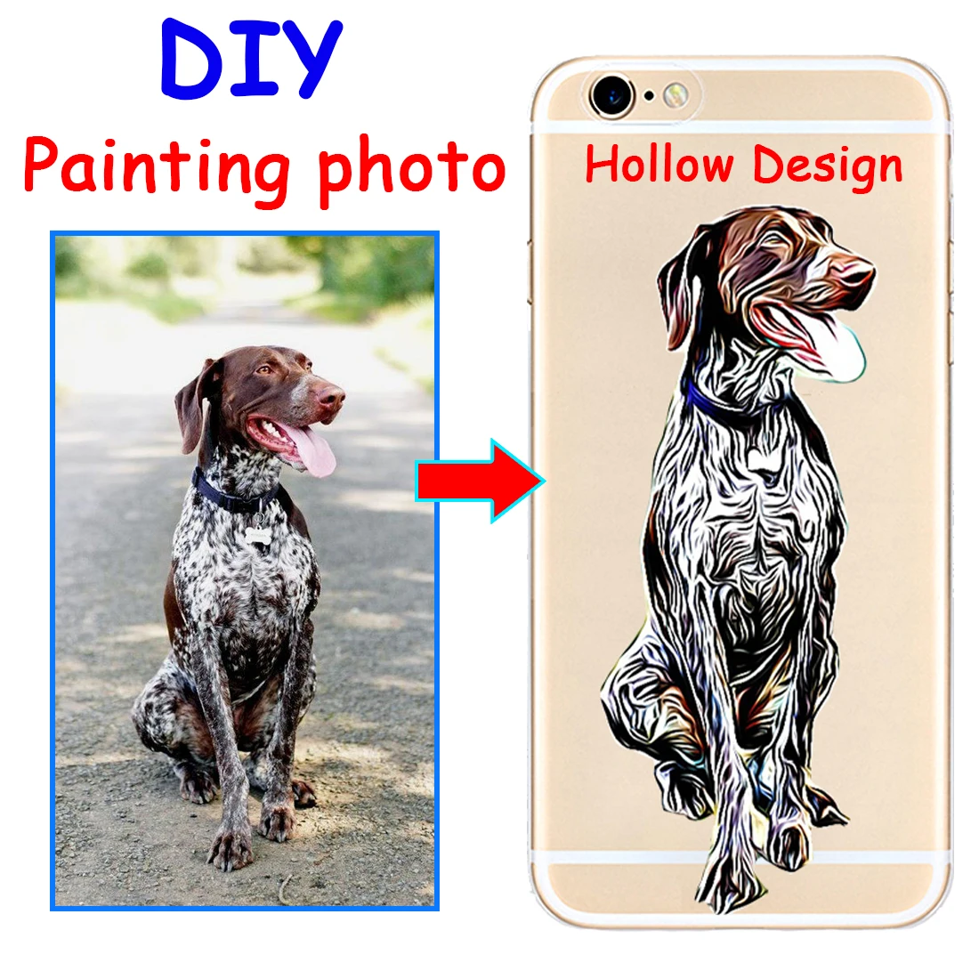 

Custom illustrated Hand Drawn Dog Hollow hard phone case cover for Samsung s8 s9plus S7e for iPhone 7 6s 8plus 5 4 X XS XR XSMAX