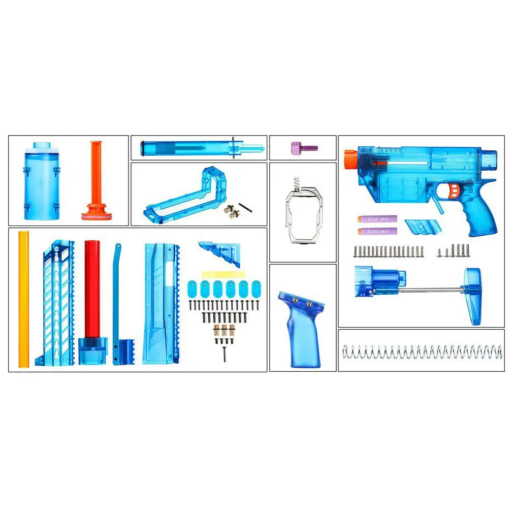 Рабочие YY-R-W007 W008/W009 RMCX Стиль комплекты аксессуаров для Нерфа Н-страйк Элит Stryfe Blaster насос Комплект Аксессуары для Игрушечного Пистолета - Цвет: Синий