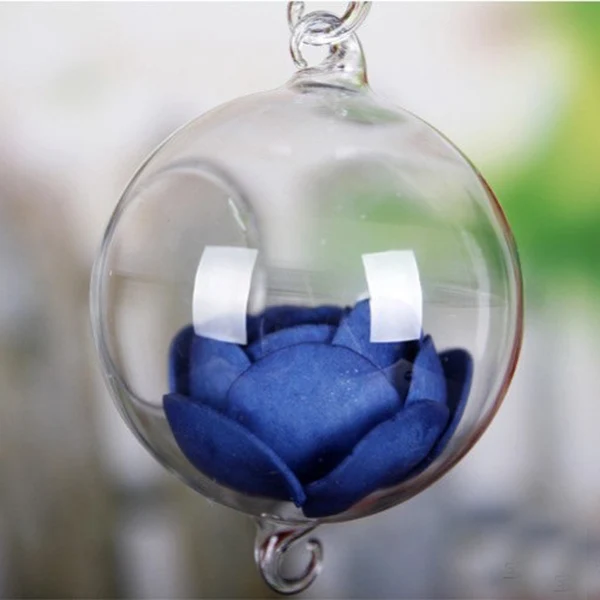 

Clear Ball Glass Hanging Vase Bottle Terrarium Container Planter Decor