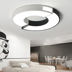 Rectangle LED Ceiling Lights For Living Room Bedroom AC85~265V Black/White Ceiling Lamp Home Decor Lighting Lampara de techo