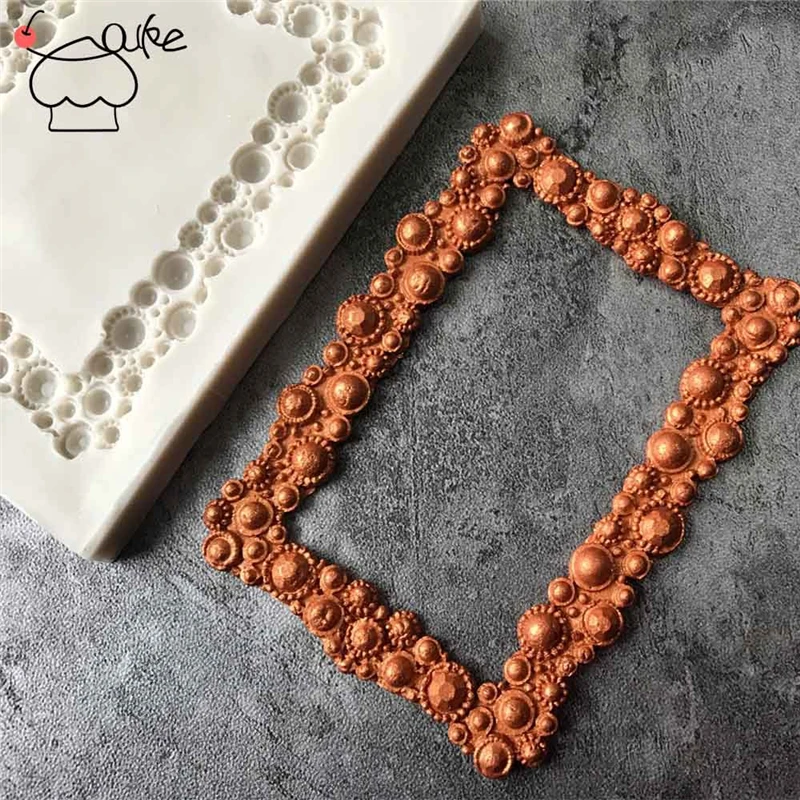 

Retro Photo Frame Shaped Silicone Cake Mold Chocolate Candy Tools Fondant Cake Decoration Mold kitchen Baking Tool