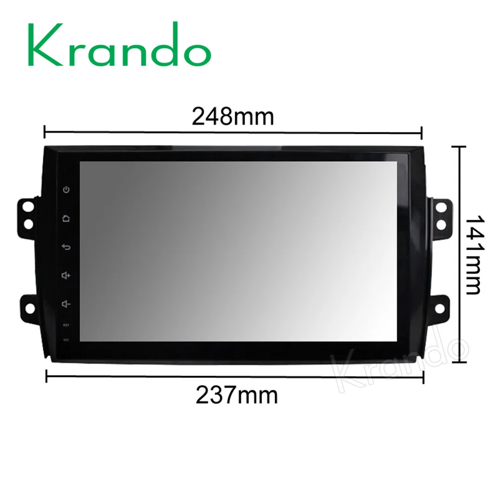 Gps навигатор Krando для suzuki sx4 Fiat Sedici Hatchback 7 1 2006 Android 2012 9 дюймов (без dvd) радио