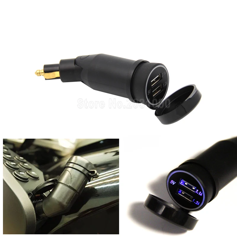 

Charger Socket Motorcycle Parts Angled Dual Car USB Charger Adaptor For BMW R1200 GS RT G30 F80