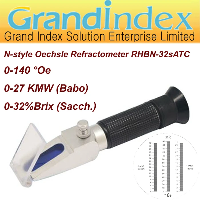 Refractometers Free Shipping 2 SCALE Oe and Brix with Calibration knob