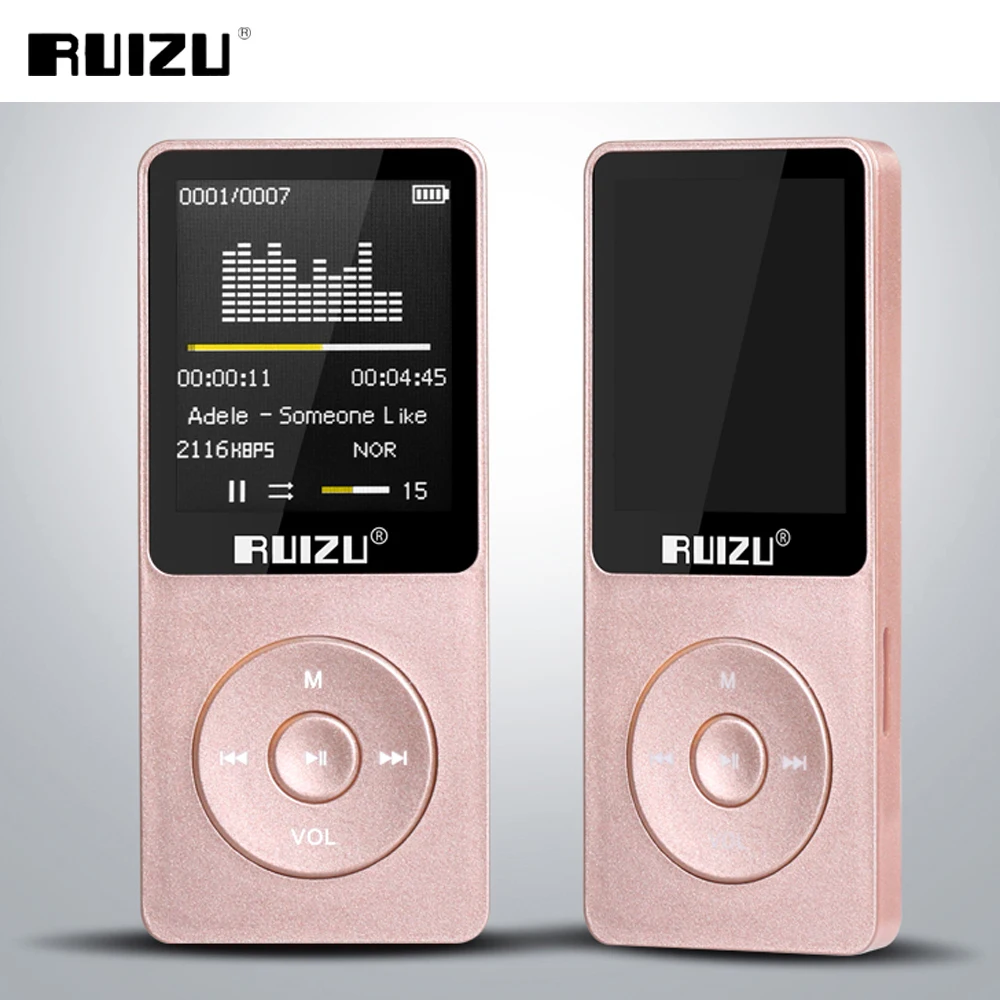  Original RUIZU X02 English Version MP3 Player 4GB 8GB 16GB Music Player With FM Radio Video E-book 