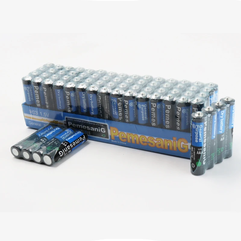 

AAA 1.5V 24pcs Battery Carbon Dry Batteries Safe Strong Explosion-proof 1.5 Volt AAA Battery UM4 Bateria No Mercury