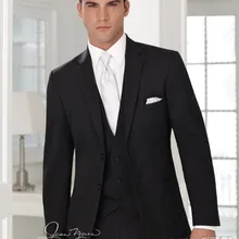 Мужские черный костюмы куртка брюки официальный платье мужчины костюм мужчины свадьба костюмы жених смокинг( куртка+ брюки+ жилет+ перевязка