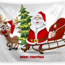 Санта Клаус принт дизайн интерьерный гобелен Подвесной Настенный орнамент пляжное полотенце Подушка T295