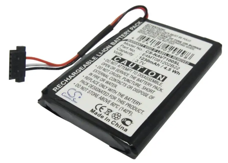 Аккумулятор Cameron Sino 1230 мАч для NAVIGON Triansonic PNA 7000 7000T 7100 7310 6000 6000T NAVMAN N20 541380530002 E4MT081202B22 |