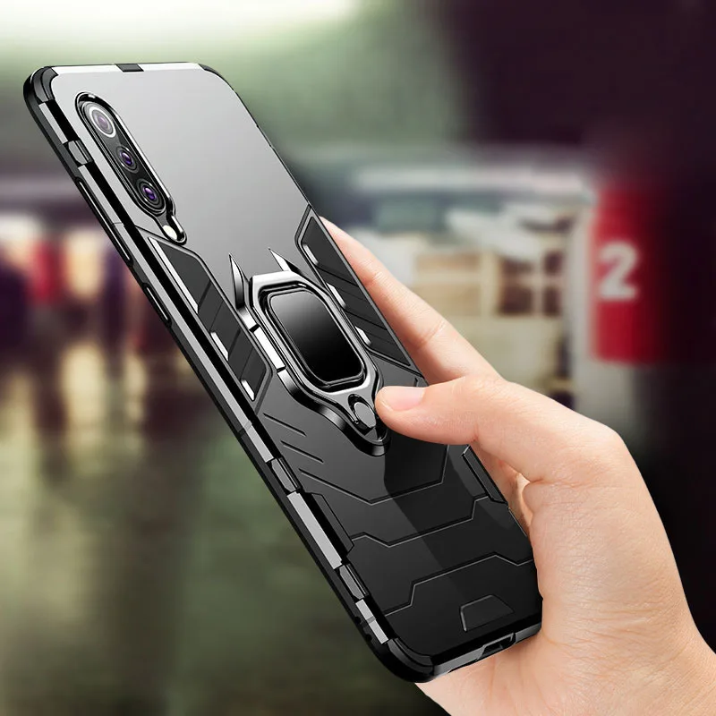 

Luxury Shockproof Armor Protective Phone Case For Xiaomi Mi 9 SE Case Magnetic Ring Holder Back Cover For Xiaomi Mi 8 SE Case